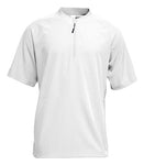 BAW CJ136 White Short Sleeve 1/4 Zip