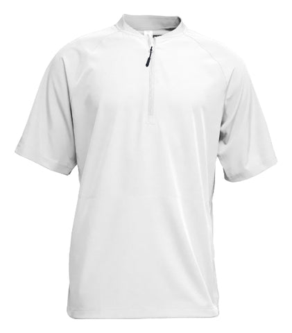 BAW CJ136 White Short Sleeve 1/4 Zip
