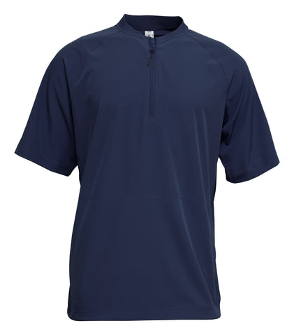 BAW CJ136 Navy Short Sleeve 1/4 Zip