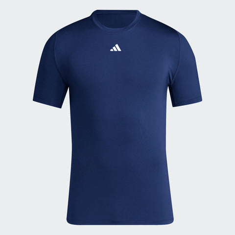 Adidas H38334 Navy Techfit Compression Short Sleeve Top