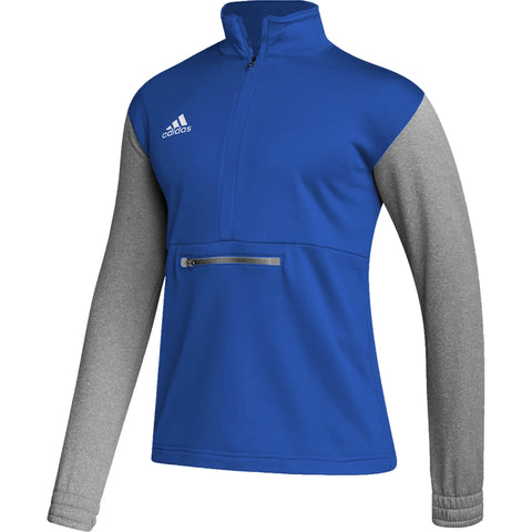 Adidas HI0696 Team Royal/Medium Grey 1/4 Zip Pullover Team Issue